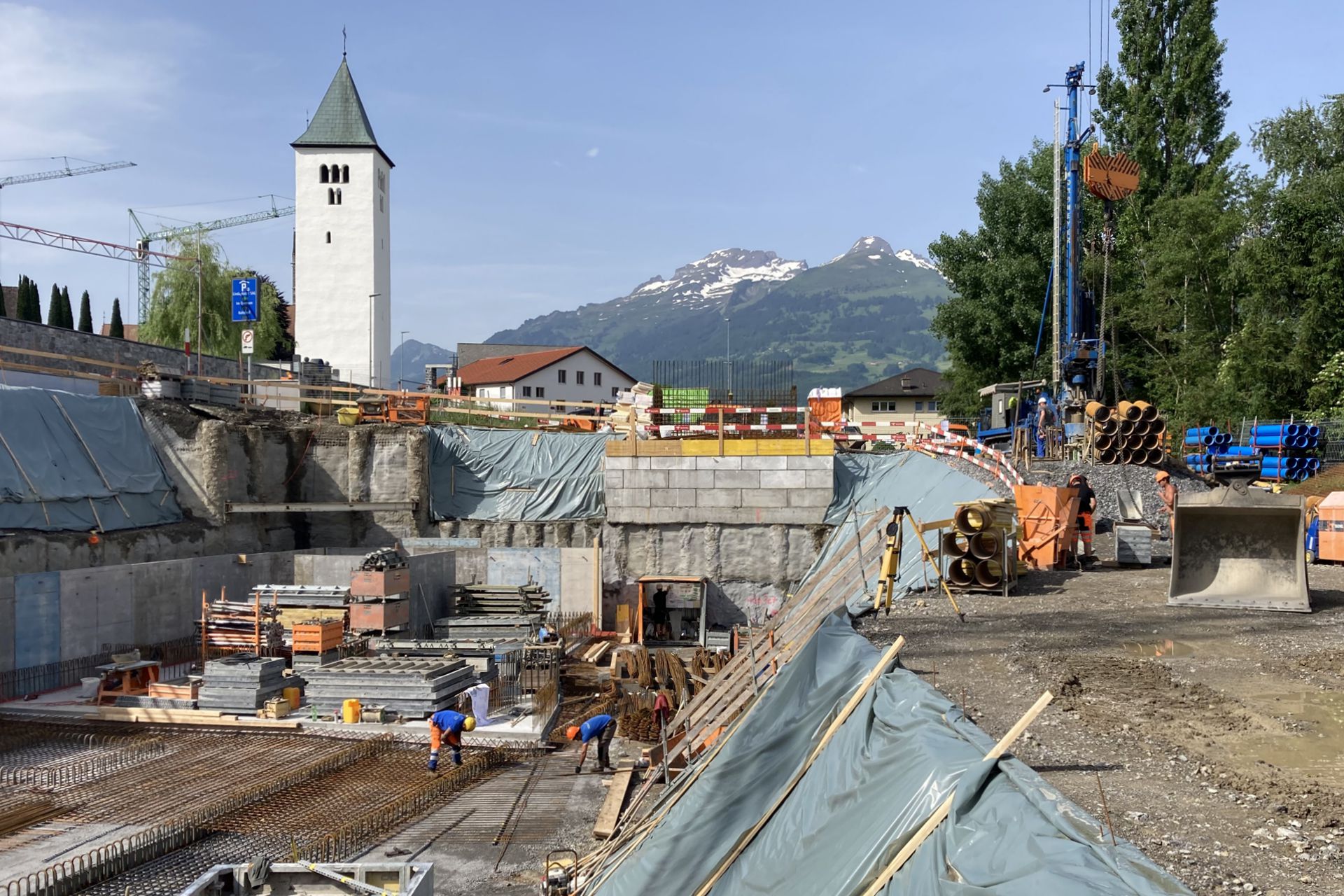 Baugrube und Statik MFH in Schaan